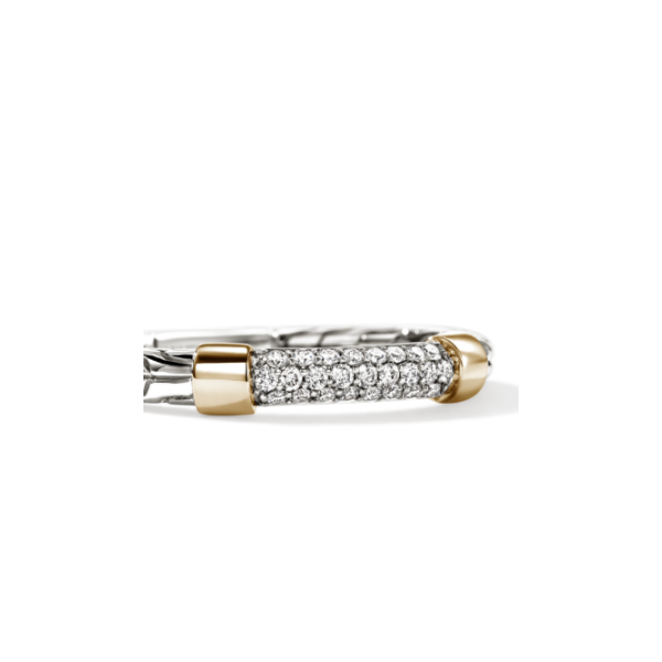 John Hardy 14KY and SS Diamond Pave Essentials Ring Image 2 Kiefer Jewelers Lutz, FL