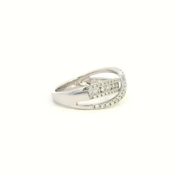 14KW Diamond Ribbon Fashion Ring Image 3 Kiefer Jewelers Lutz, FL