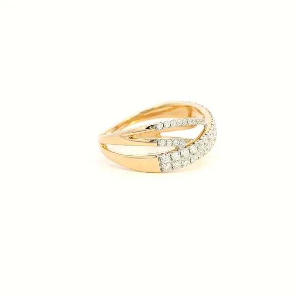 14KY Diamond Crossover Fashion Ring Image 3 Kiefer Jewelers Lutz, FL