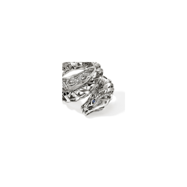 SS Naga Diamond and Sapphire Eyes Naga Double Wrap Ring by John Hardy Image 3 Kiefer Jewelers Lutz, FL