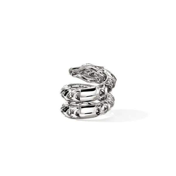 SS Naga Diamond and Sapphire Eyes Naga Double Wrap Ring by John Hardy Image 4 Kiefer Jewelers Lutz, FL