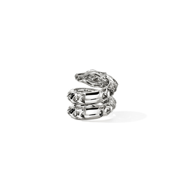 SS Naga Diamond and Sapphire Eyes Naga Double Wrap Ring by John Hardy Image 4 Kiefer Jewelers Lutz, FL