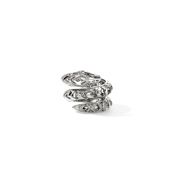SS Naga Diamond and Sapphire Eyes Naga Double Wrap Ring by John Hardy Kiefer Jewelers Lutz, FL