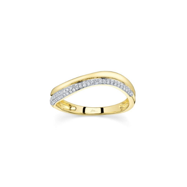 14KY Diamond Pave Curved Fashion Ring by Shy Creation Image 2 Kiefer Jewelers Lutz, FL