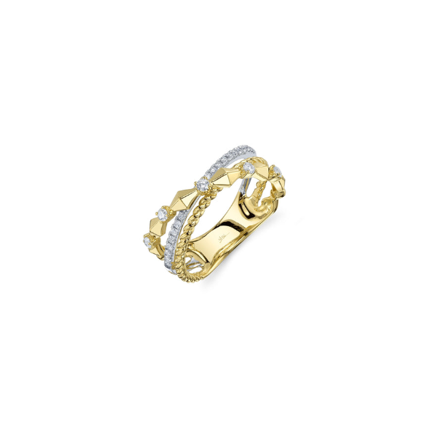 14KYW Diamond Criss Cross Fashion Ring by Shy Creation Kiefer Jewelers Lutz, FL