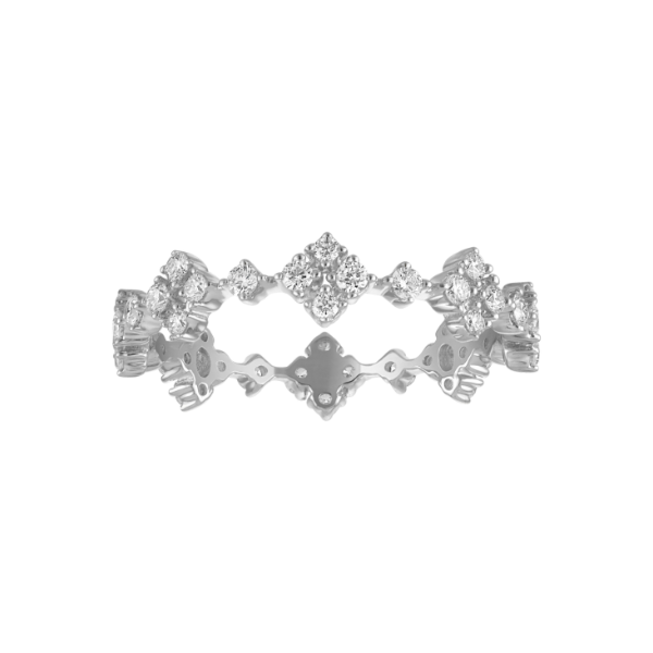 14KW Diamond Clover Stackable Wedding Band Kiefer Jewelers Lutz, FL