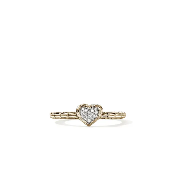 14KY JH Essentials Pave Diamond Heart Ring by John Hardy Kiefer Jewelers Lutz, FL