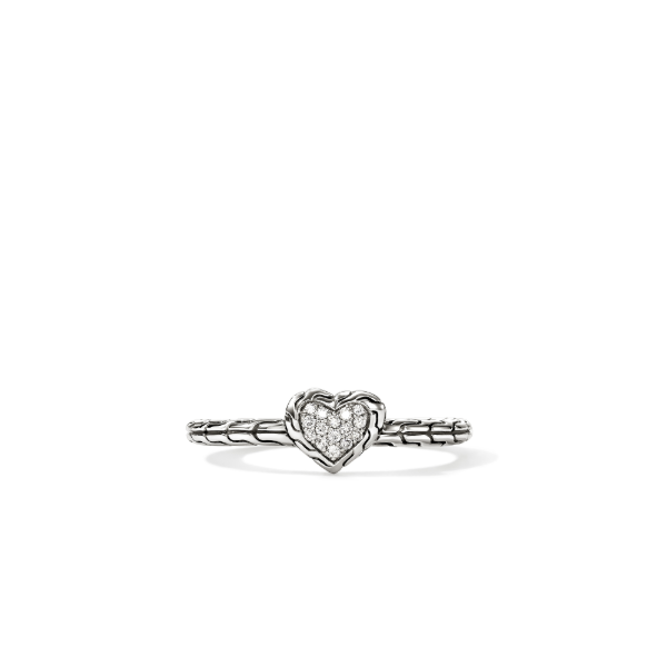 SS JH Essential Diamond Pave Heart Ring by John Hardy Kiefer Jewelers Lutz, FL