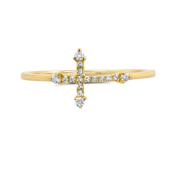 14K Diamond Cross Ring by Shy Creation Image 2 Kiefer Jewelers Lutz, FL