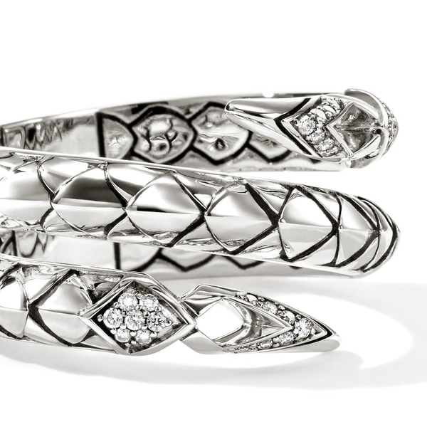 SS and Diamond Double Row Naga Ring by John Hardy Image 2 Kiefer Jewelers Lutz, FL