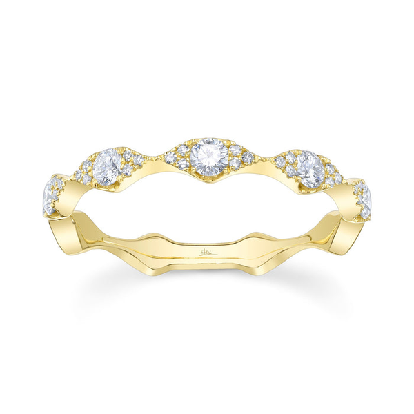 14KY 0.38CTW Pave Diamond Scalloped Diamond Band by Shy Creation Image 2 Kiefer Jewelers Lutz, FL
