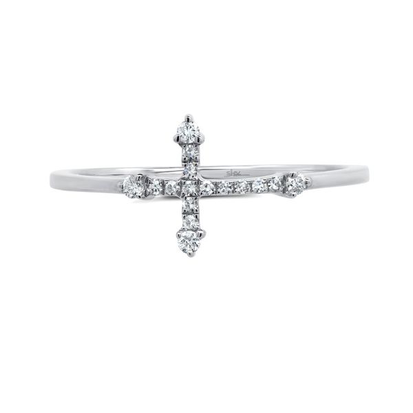 14K Diamond Cross Ring by Shy Creation Image 3 Kiefer Jewelers Lutz, FL