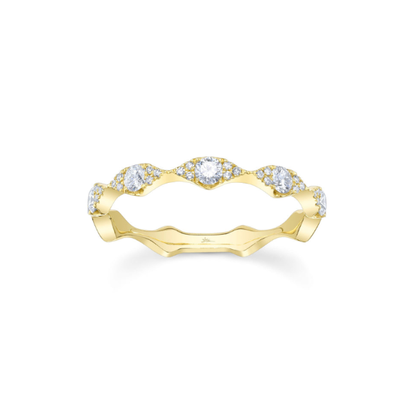 14KY 0.38CTW Pave Diamond Scalloped Diamond Band by Shy Creation Image 2 Kiefer Jewelers Lutz, FL