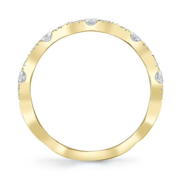 14KY 0.38CTW Pave Diamond Scalloped Diamond Band by Shy Creation Image 4 Kiefer Jewelers Lutz, FL