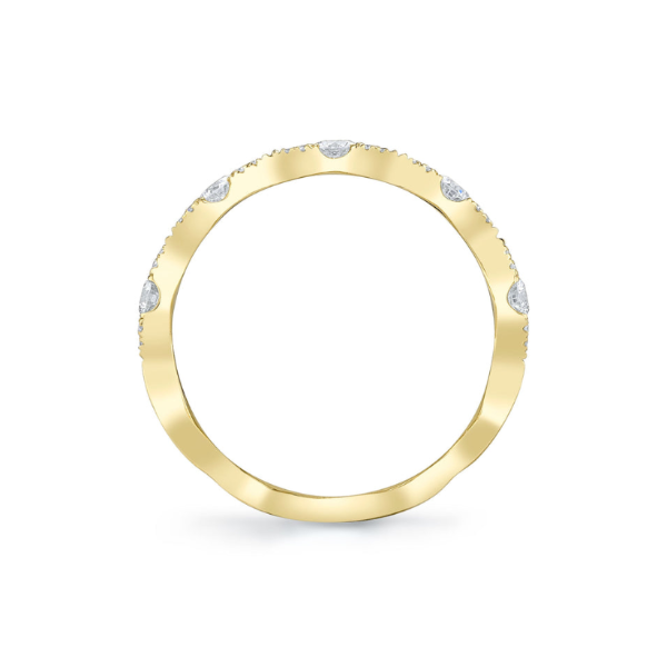 14KY 0.38CTW Pave Diamond Scalloped Diamond Band by Shy Creation Image 4 Kiefer Jewelers Lutz, FL