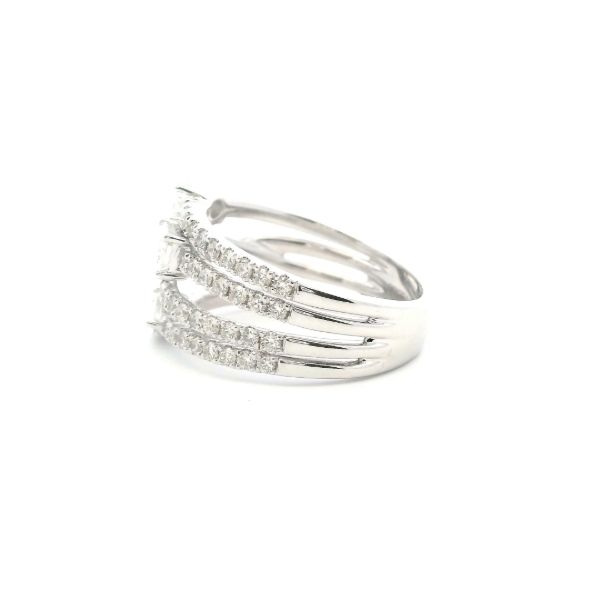 14KW 1.50CTW Diamond Multi-Row Fashion Ring Image 3 Kiefer Jewelers Lutz, FL