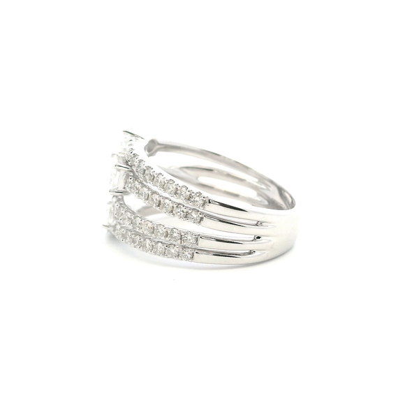 14KW 1.50CTW Diamond Multi-Row Fashion Ring Image 3 Kiefer Jewelers Lutz, FL