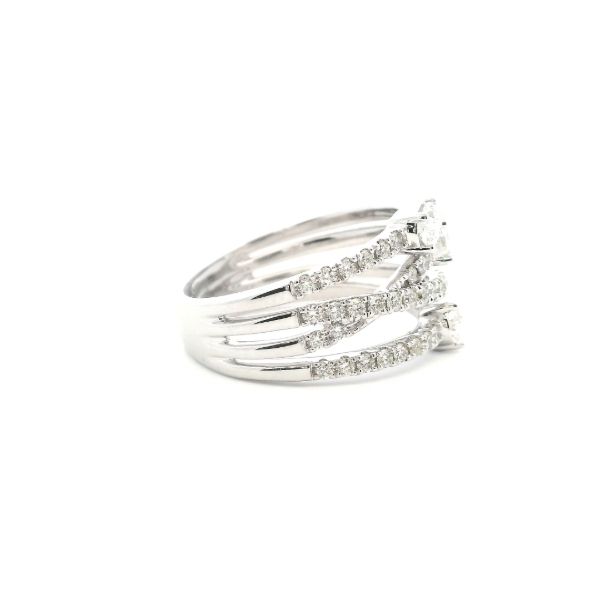 14KW 1.50CTW Diamond Multi-Row Fashion Ring Image 4 Kiefer Jewelers Lutz, FL