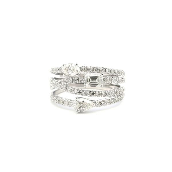 14KW 1.50CTW Diamond Multi-Row Fashion Ring Kiefer Jewelers Lutz, FL