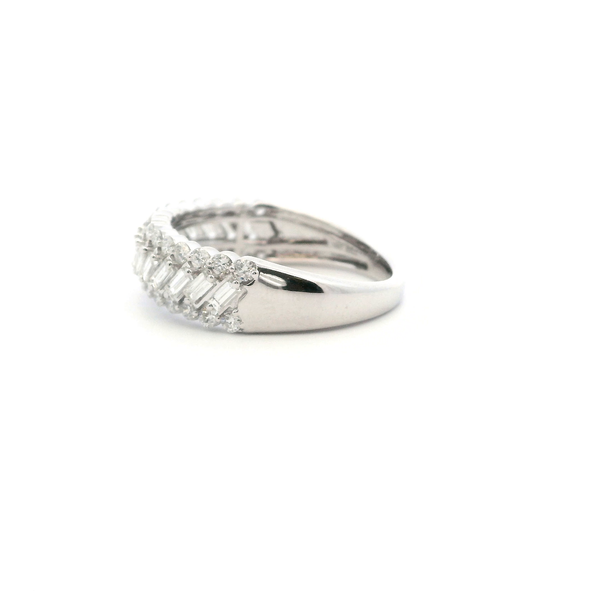14KW 1.0CTW Bagguette and Round Diamond Fashion Ring Image 3 Kiefer Jewelers Lutz, FL