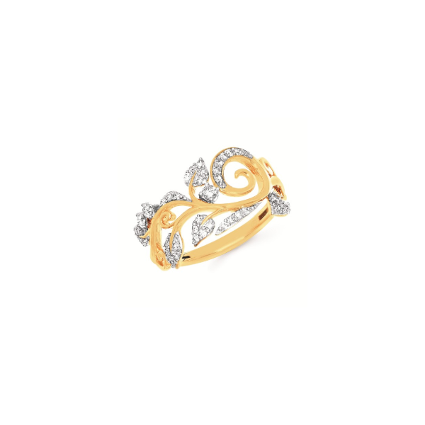 14KY Diamond Swirl Fashion Band Kiefer Jewelers Lutz, FL
