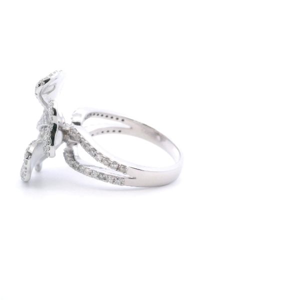 14KW 1.24CTW Diamond Flower Fashion Ring Image 3 Kiefer Jewelers Lutz, FL