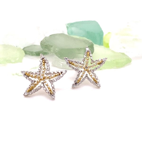 Diamond Starfish Earrings Image 4 Kiefer Jewelers Lutz, FL