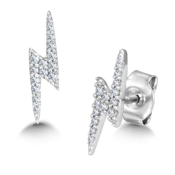 14K .10ctw Diamond Lightning Bolt Earrings Kiefer Jewelers Lutz, FL