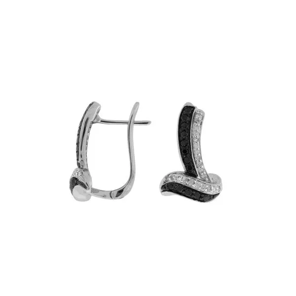 14K Black Diamond and White Diamond Earrings Kiefer Jewelers Lutz, FL