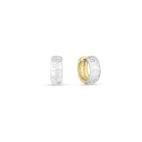 Roberto Coin 18K Two-Tone Diamond Reversible Hoops Kiefer Jewelers Lutz, FL