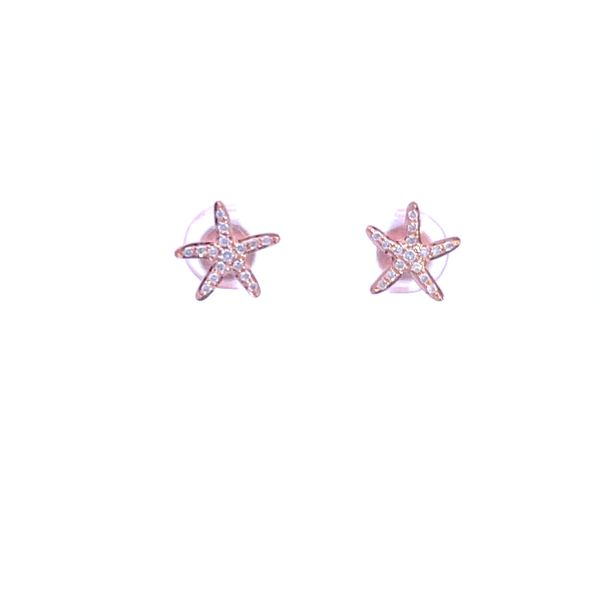 14K Starfish Diamond Earrings Kiefer Jewelers Lutz, FL