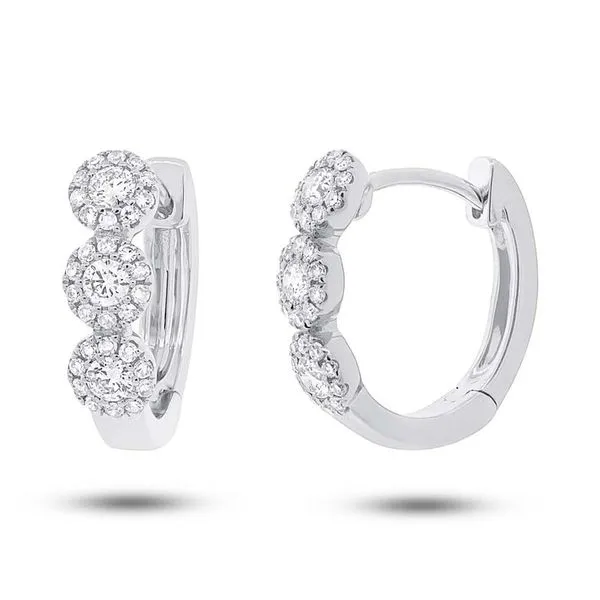 14K Small Diamond Huggie Earrings Kiefer Jewelers Lutz, FL