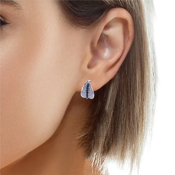 14K Black Diamond and Diamond Earrings Image 2 Kiefer Jewelers Lutz, FL