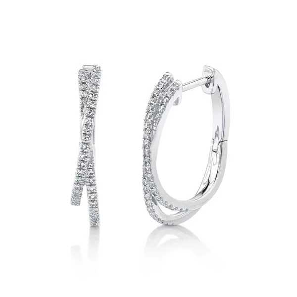 14K Diamond Hoop Earring by Shy Creation Kiefer Jewelers Lutz, FL
