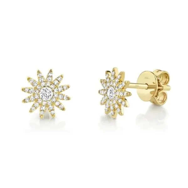 14K Diamond Starburst Stud Earring by Shy Creation Kiefer Jewelers Lutz, FL