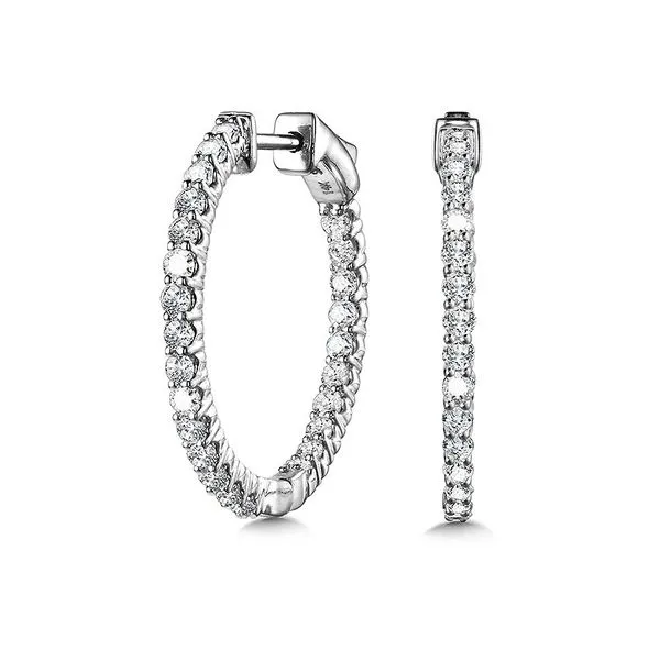 14K Small Diamond Hoops Kiefer Jewelers Lutz, FL