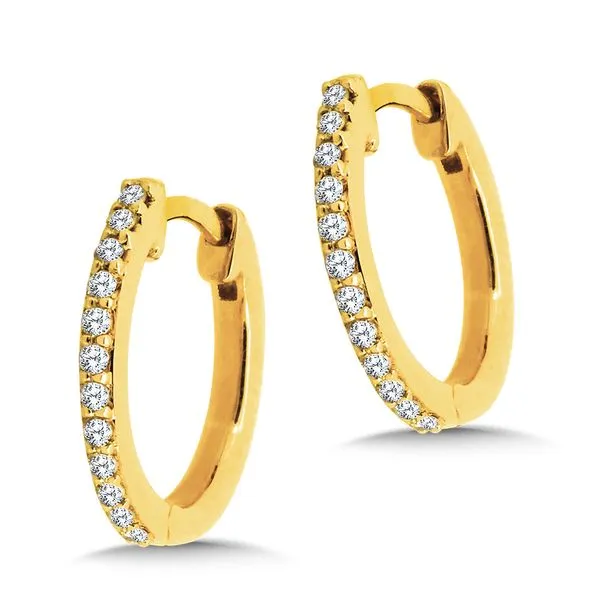 14KY .10ctw Diamond Huggie Earrings Kiefer Jewelers Lutz, FL