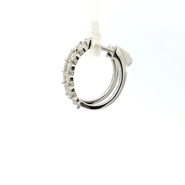 14K 1.5CTW Diamond Hoop Earrings Image 2 Kiefer Jewelers Lutz, FL
