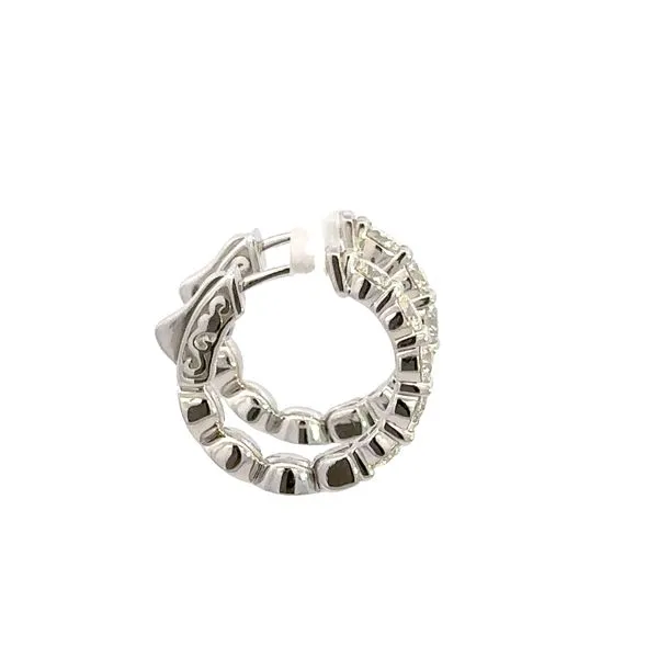 14K Diamond Huggie Earring Image 3 Kiefer Jewelers Lutz, FL