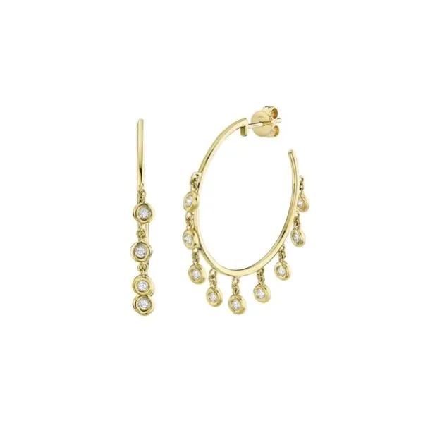 14K Diamond Shaker Hoop Earring by Shy Creation Kiefer Jewelers Lutz, FL