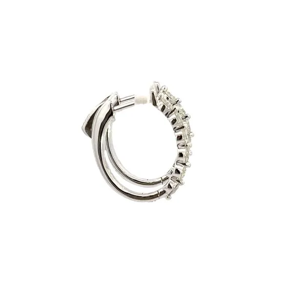 14K Diamond Hoop Earring Image 3 Kiefer Jewelers Lutz, FL