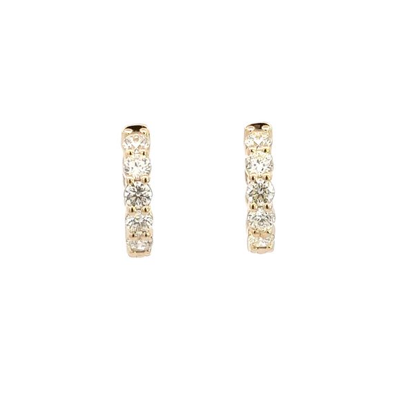 14K 2CTW Diamond Huggie Earrings Kiefer Jewelers Lutz, FL