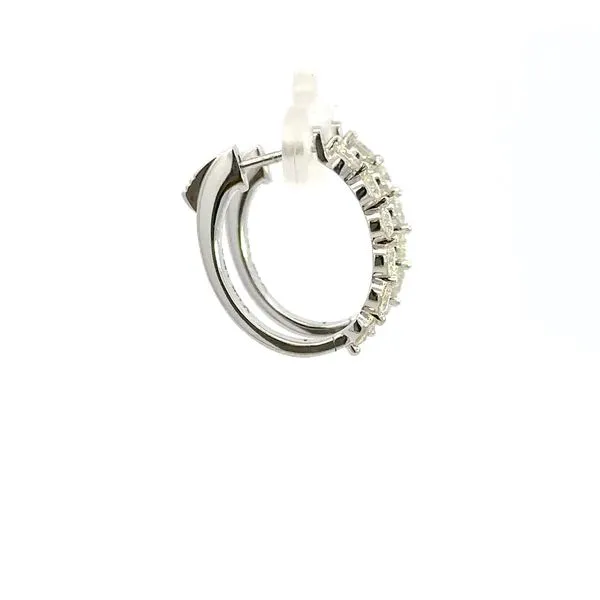 14K 1.5CTW Diamond Hoop Earrings Image 3 Kiefer Jewelers Lutz, FL