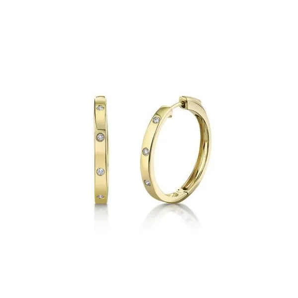 14K Diamond Hoop Earrings  by Shy Creation Kiefer Jewelers Lutz, FL
