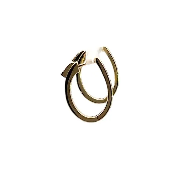 14K .50CTW Diamond Channel Set Hoop Earrings Image 3 Kiefer Jewelers Lutz, FL