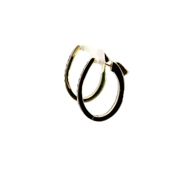 14K .50CTW Diamond Channel Set Hoop Earrings Image 4 Kiefer Jewelers Lutz, FL