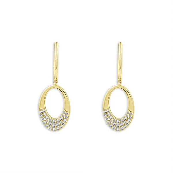 10KY .33CTW Oval Drop Hoop Earrings Kiefer Jewelers Lutz, FL
