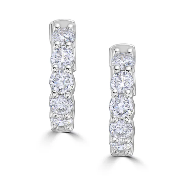 14KW 1.33CTW Diamond Huggie Earrings Kiefer Jewelers Lutz, FL