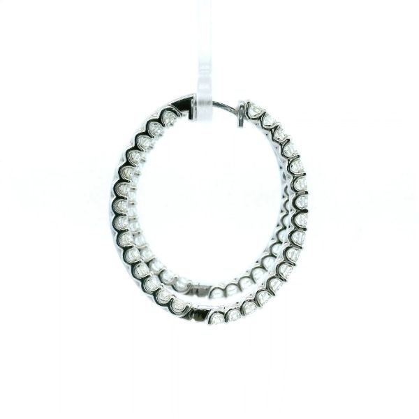 5ctw Diamond Hoops Image 3 Kiefer Jewelers Lutz, FL