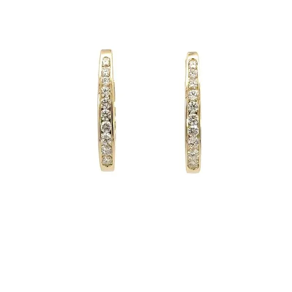 14K .90CTW Diamond Channel Hopp Earrings Kiefer Jewelers Lutz, FL
